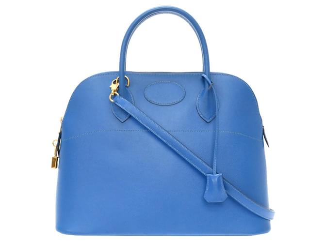 Hermès Bolide Blue Leather  ref.925455