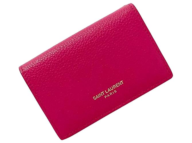 SAINT LAURENT Pink Leather  ref.925513