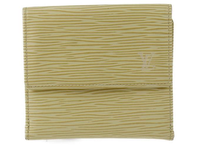 Louis Vuitton Porte-monnaie Beige Leather  ref.925649