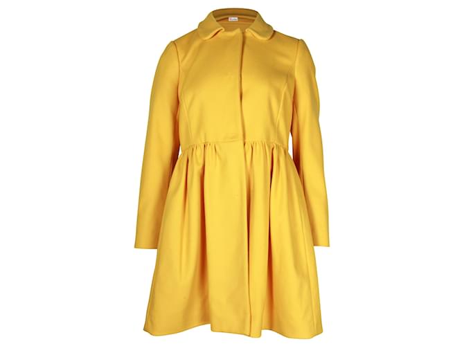 Red Valentino Coat Dress in Yellow Wool  ref.925793