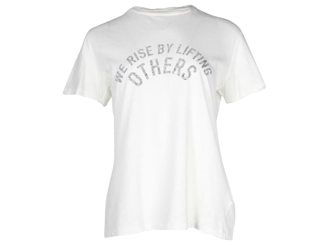 Christian Dior Statement T-Shirt in White Cotton  ref.925801