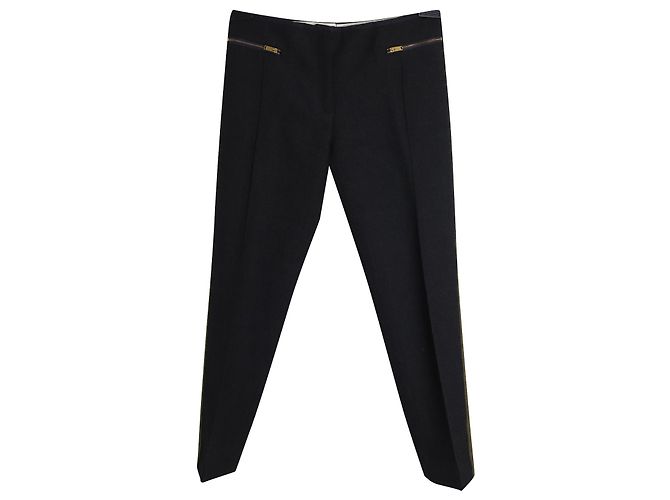Céline Pantalone Tasca con Zip Celine in Lana Nera Nero
