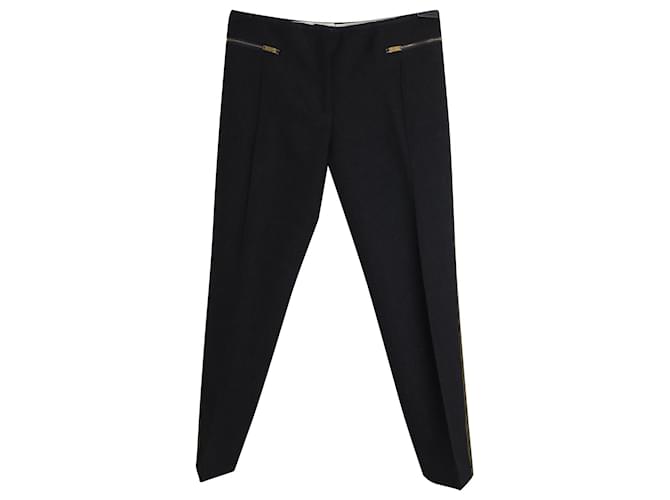 Céline Celine Zipped Pocket Trousers in Black Wool  ref.925827