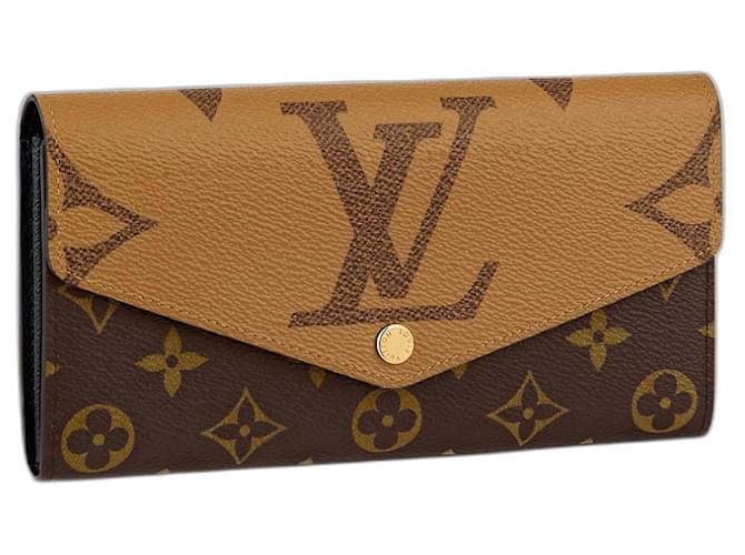 LOUIS VUITTON New SARAH wallet with pouch M80726 Caramel Cloth ref