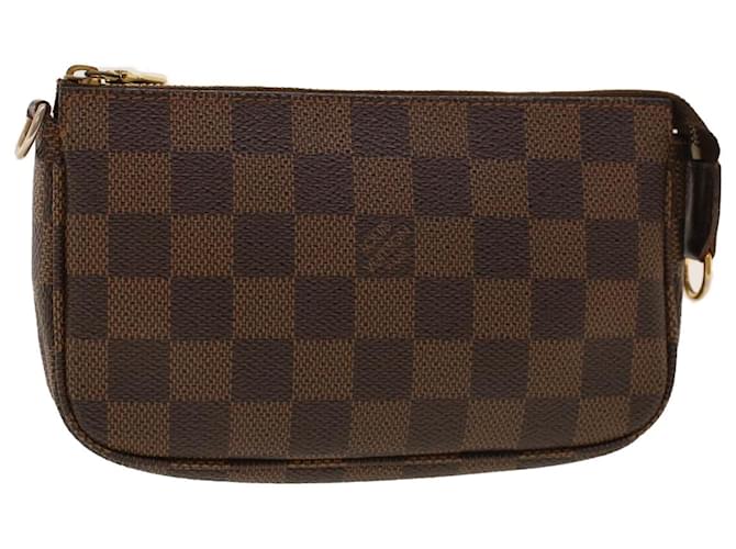 LOUIS VUITTON Damier Ebene Mini Pochette Accessoires Pouch N58009