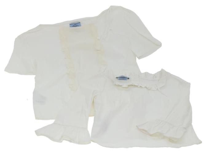 Camisa PRADA Nylon 2Definir Autenticação Branca 41299 Branco  ref.926012