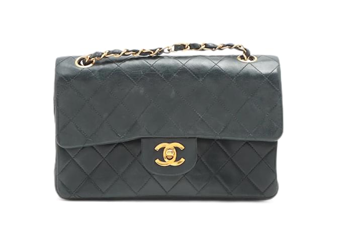 Black Leather Chanel Small Flap Bag Cloth ref.926025 - Joli Closet