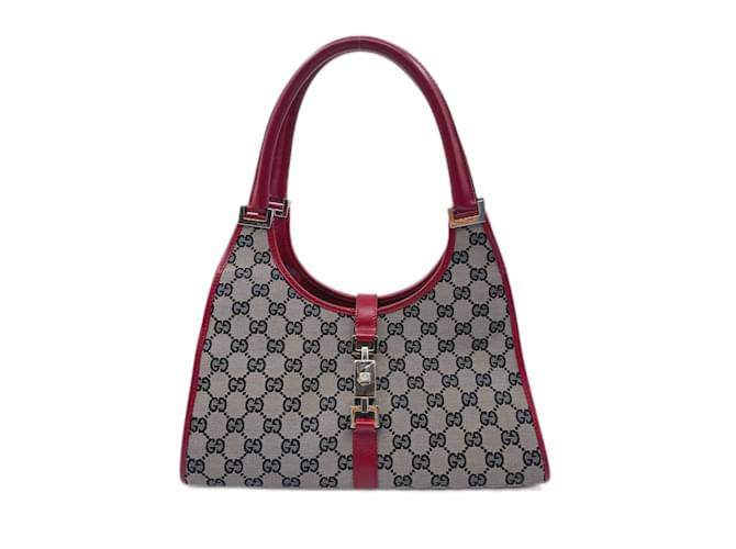 Braune Gucci Bardot-Tasche aus Segeltuch Leinwand  ref.926149