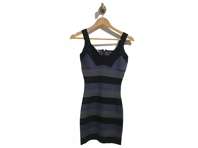 HERVE LEGER Kleider T.International S Synthetisch Grau
