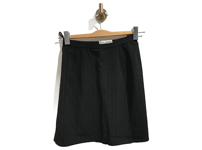 DOLCE & GABBANA  Skirts T.International S Wool Black  ref.926470