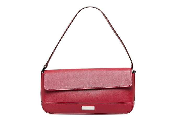 Burberry Leather Baguette Red  ref.926516