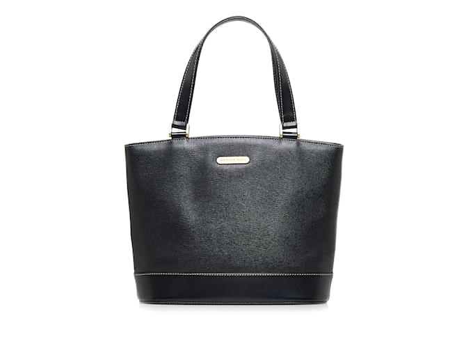 Burberry Leather Tote Bag Black Pony-style calfskin  ref.926523