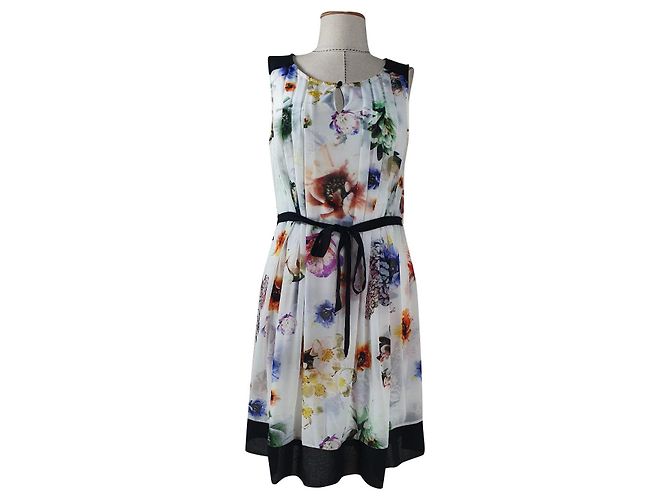 Vestido Vera Wang de poliéster S Multicolor
