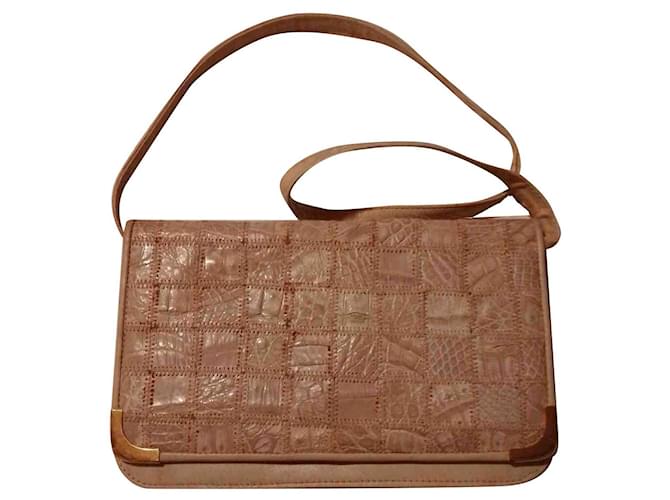 Autre Marque Clutch/shoulder bag Beige Exotic leather  ref.926552