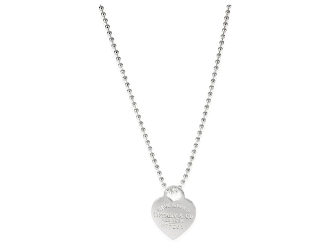 Tiffany & Co Sterling Silver Double Large Return To Heart Tag Necklace NEW  STYLE | eBay