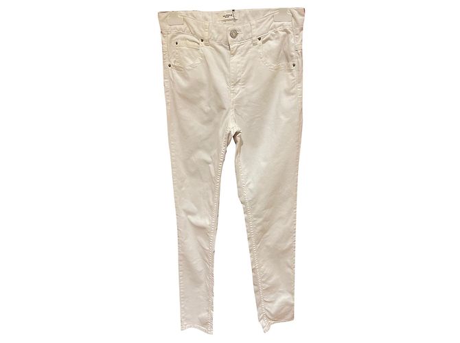 Isabel Marant Etoile Vaqueros Blancos de Algodón 38