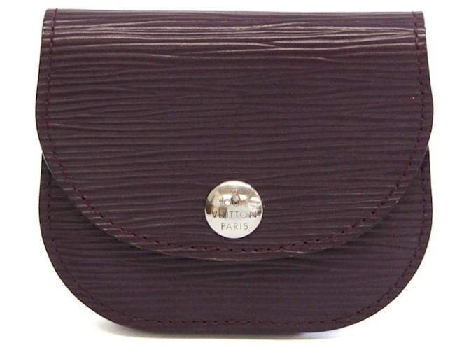 Louis Vuitton Porte-monnaie Púrpura Cuero  ref.926748