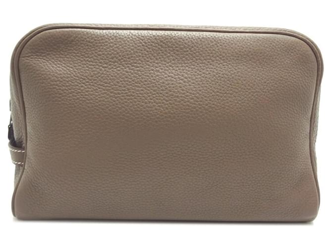 Hermès Victoria Grey Leather  ref.926825