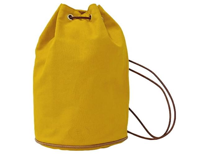 Hermès Polochon Yellow Cloth  ref.927093