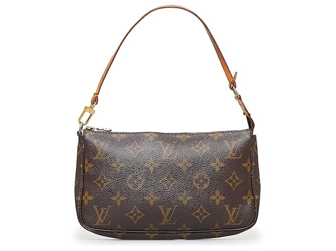 Pochette accessoire cloth handbag Louis Vuitton Brown in Cloth