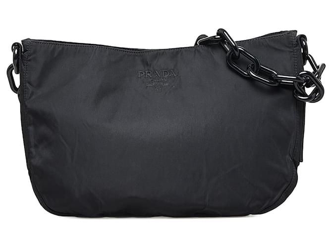 Prada Tessuto Nylon Swing Chain Shoulder Bag