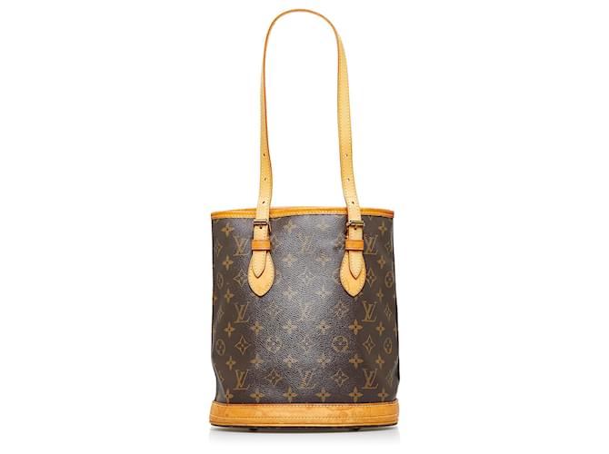 Louis Vuitton Brown Monogram Petit Bucket Cloth ref.927202 - Joli