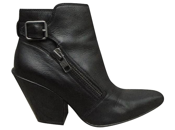 Botas Ash P 37 Preto Couro  ref.927235