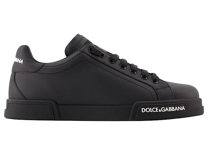 Dolce & Gabbana Portofino Sneakers - Dolce&Gabbana - Leather - Black  ref.927383