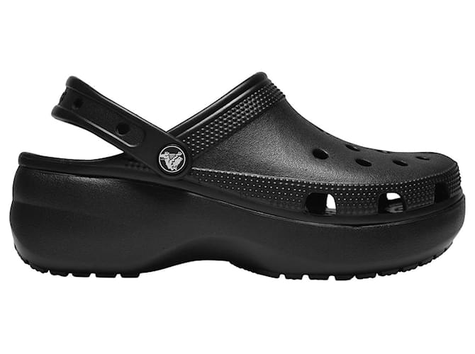 Autre Marque Mules à plateforme classiques - Crocs - Noir - Synthétique  ref.927554