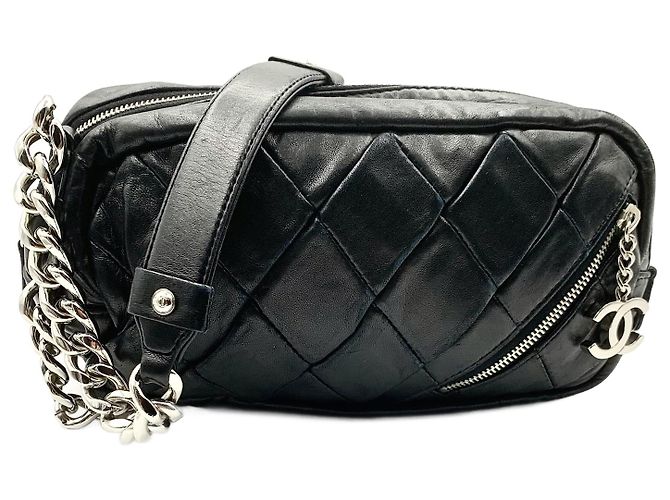 Camera CHANEL Handtaschen Leder Schwarz
