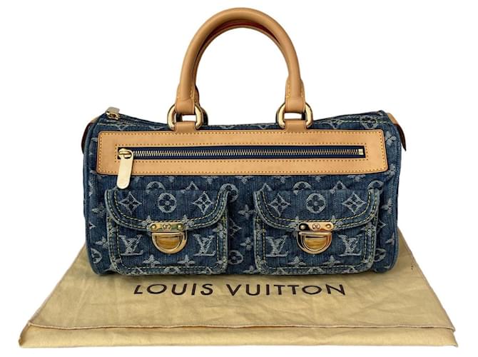 Louis Vuitton Monogram Denim Neo Speedy Handle Bag - Blue Handle