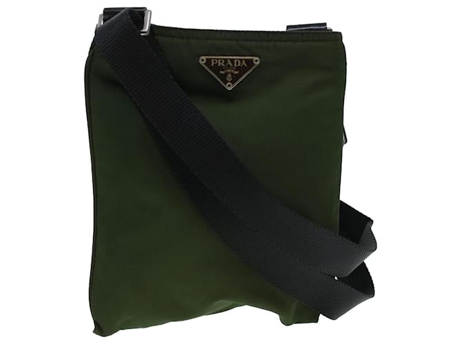PRADA Shoulder Bag Nylon Khaki Auth ki2900  ref.927691