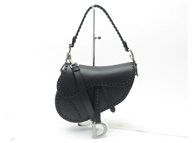 Dior SADDLE A CLOU Black Leather  ref.927728