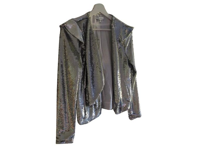 Iro Waklyn silver sequin blazer Silvery