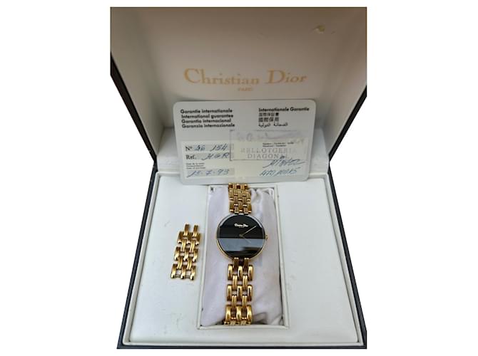 Christian Dior Belles montres Or jaune Jaune  ref.927748