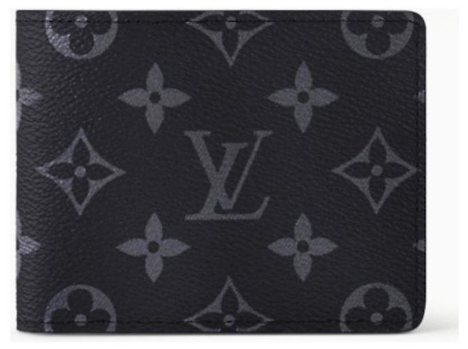 Louis Vuitton Schlanke Geldbörse aus LV Eclipse Canvas Grau