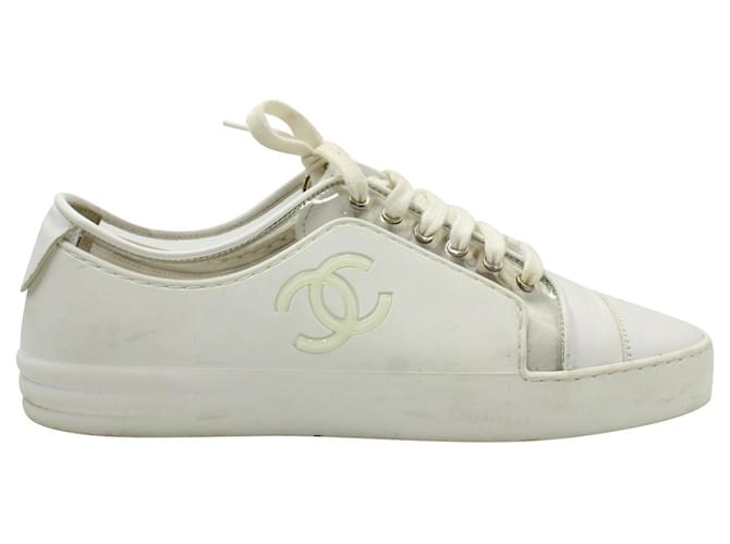 white chanel womens sneakers
