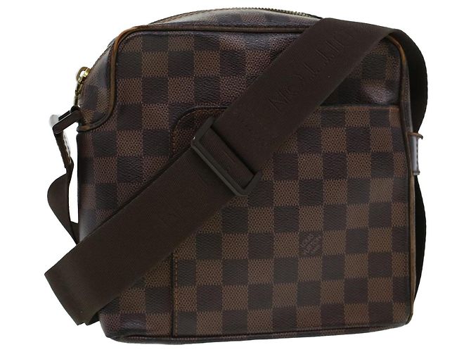 LOUIS VUITTON Damier Ebene Olaf PM Bolsa de Ombro N41442 LV Auth bs5247