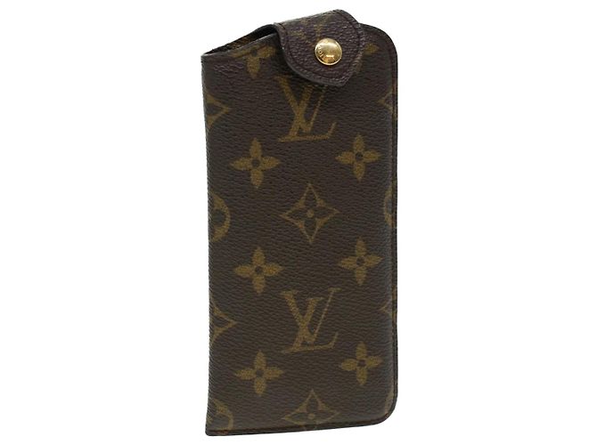 LOUIS VUITTON Monogram Etui Lunette PM Brillenetui M66545 LV Auth 42016
