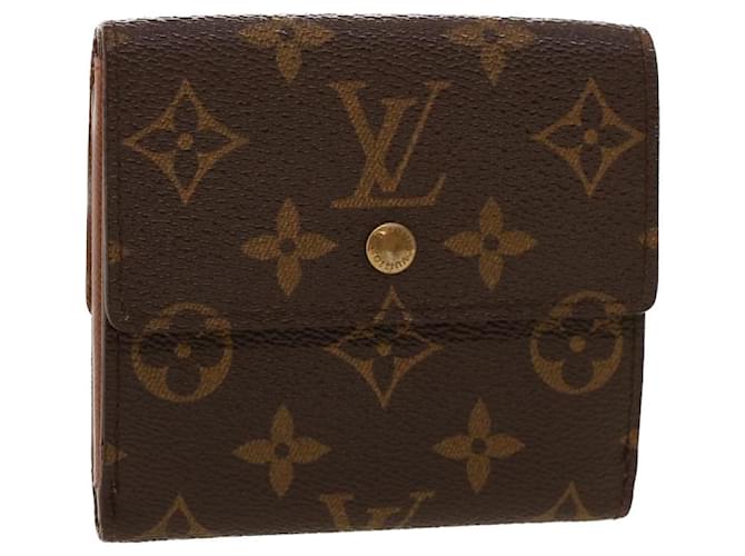 Carteira LOUIS VUITTON Porte Monnaie Billets Cartes Crdit M61652 LV Auth ki2929 Monograma Lona  ref.927969