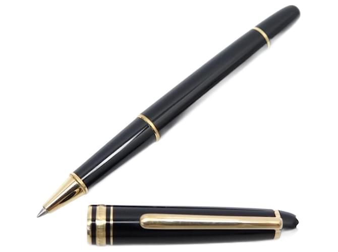 PENNA VINTAGE MONTBLANC MEISTERSTUCK CLASSIC ORO MB12890 PENNA A RULLO Nero Resina  ref.928109