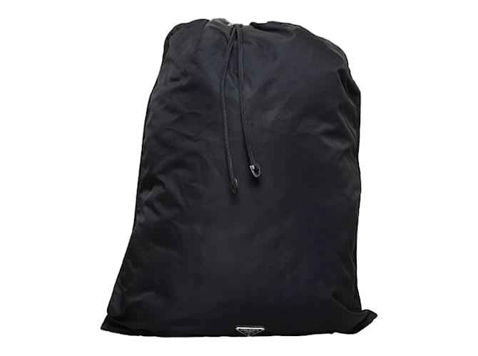 Prada Tessuto Drawstring Backpack B7795 Black Cloth  ref.928251