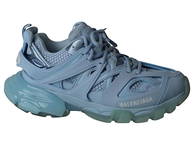 Balenciaga Clear Sole Track Sneakers en poliuretano azul claro Plástico  ref.928254
