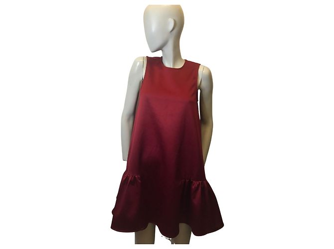 Autre Marque vestido oversized francês Bordeaux