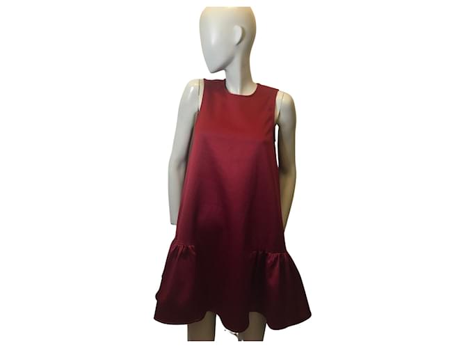 Autre Marque Frnch oversized dress Dark red Polyester  ref.928262