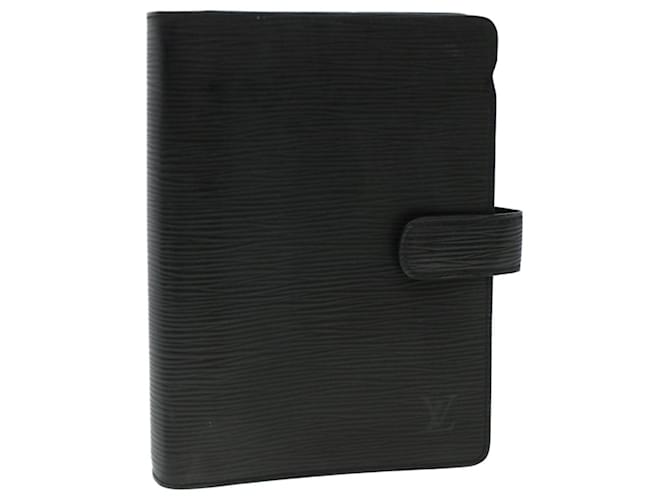 LOUIS VUITTON Epi Agenda MM Day Planner Cover Black R20042 LV Auth 42081 Leather  ref.928354