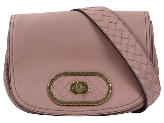 Bottega Veneta Intrecciato Pink Leather  ref.928401