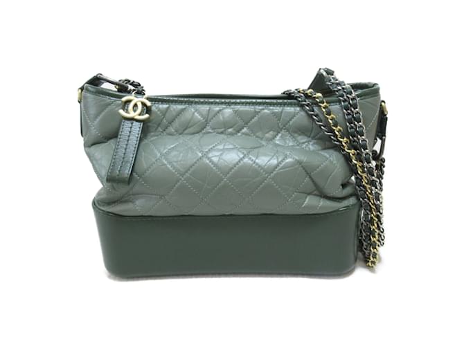 Chanel Leather Gabrielle Shoulder Bag Green Lambskin ref.928516 - Joli  Closet