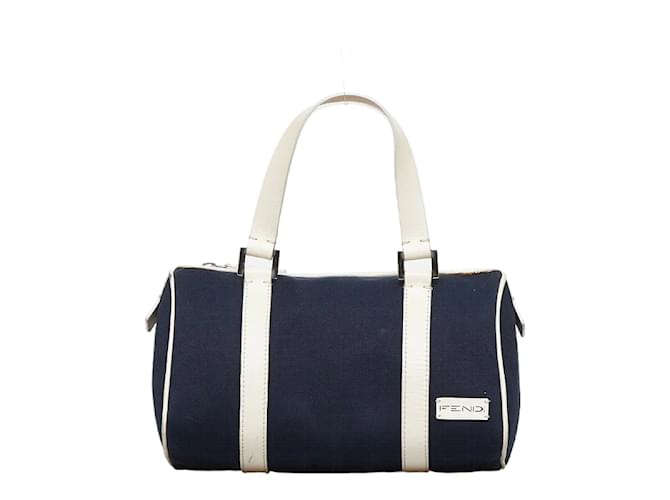 Fendi Canvas Handbag 16327 Blue Cloth  ref.928524