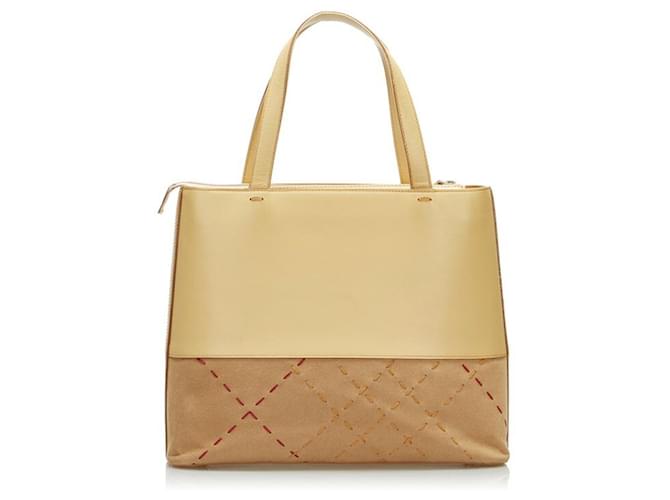 BURBERRY Beige Leather  ref.928656